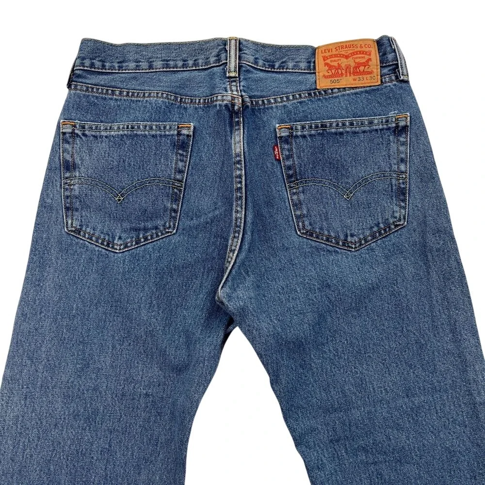 Levis Strauss‎ & Co Mens 505 Jeans, Light Blue Levi Mens Straight Leg Denim 246